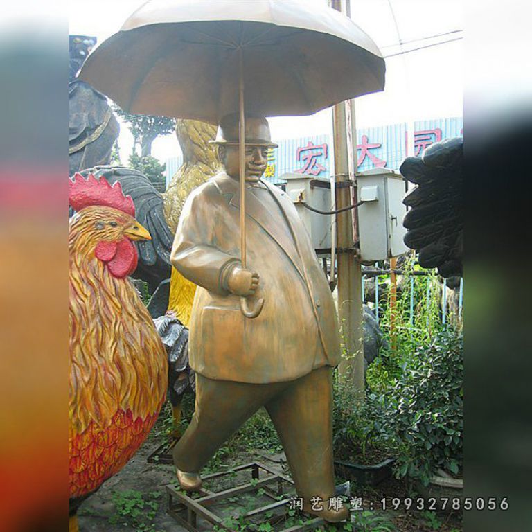 大胖子雕塑，仿铜人物雕塑 (2)