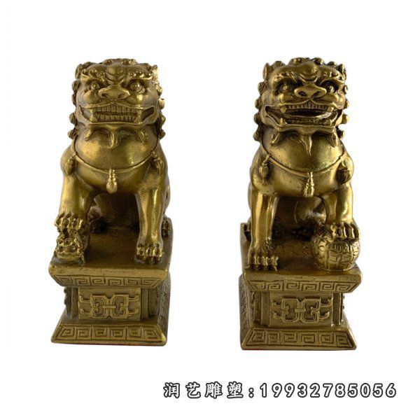 狮子商场动物铜雕