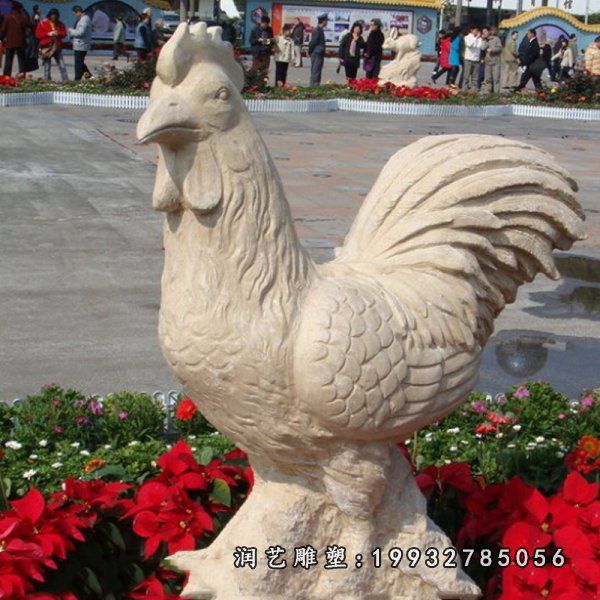 城市广场动物鸡石雕