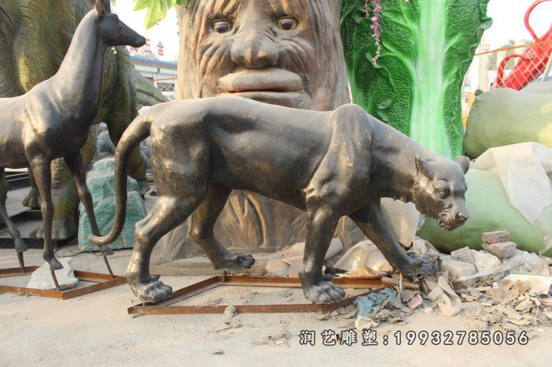 铜雕豹雕塑 (6)