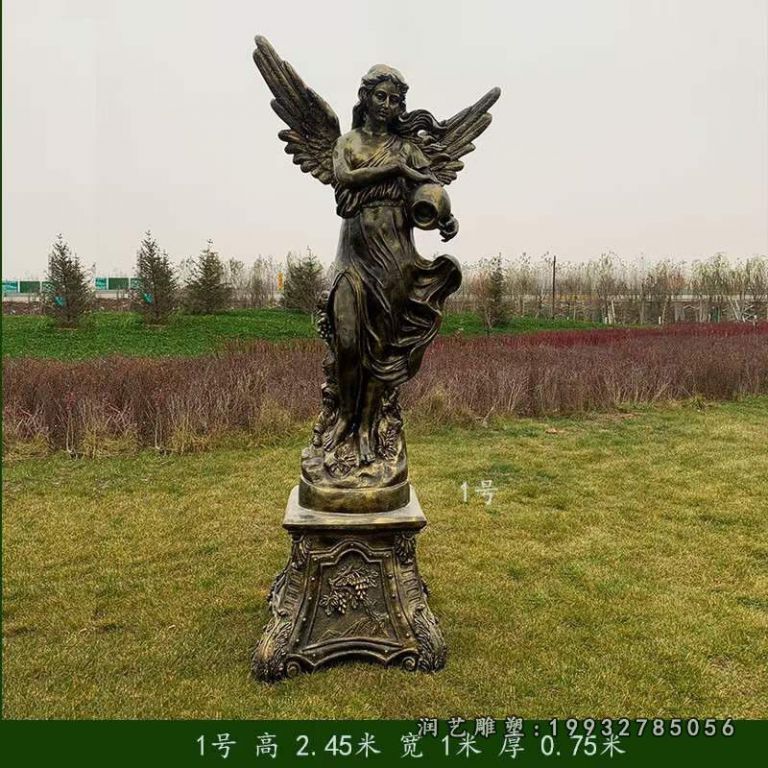 广场天使人物铜雕