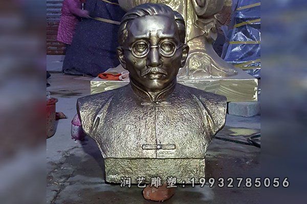陶行知人物铜雕 (2)
