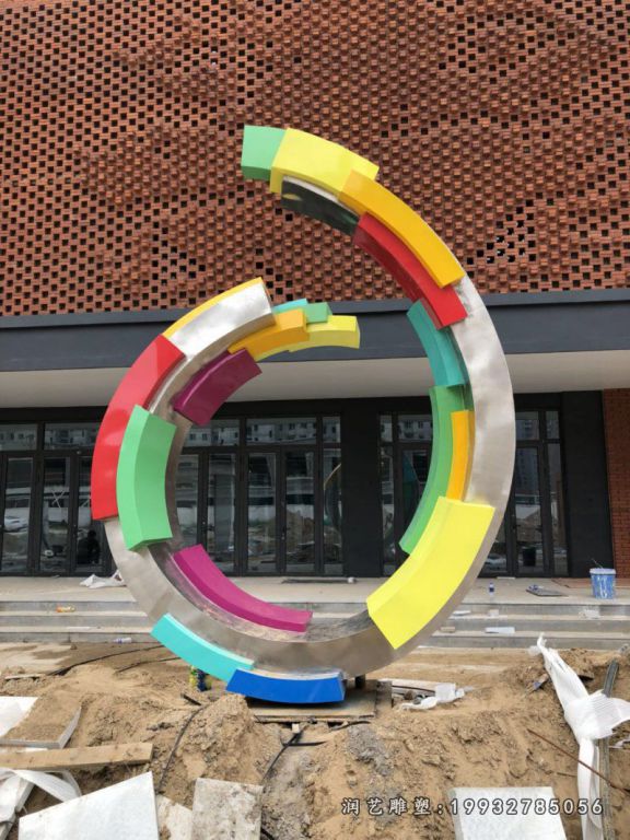 不锈钢抽象景观雕塑 (3)