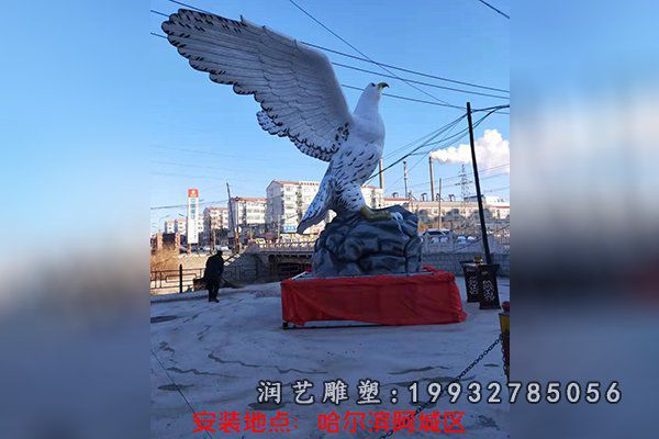 老鹰铜雕 (2)