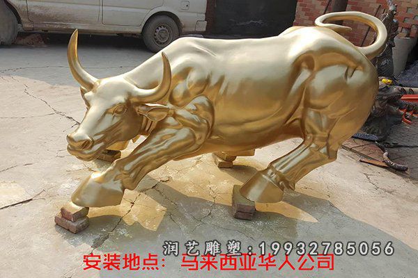 酒店牛动物铜雕