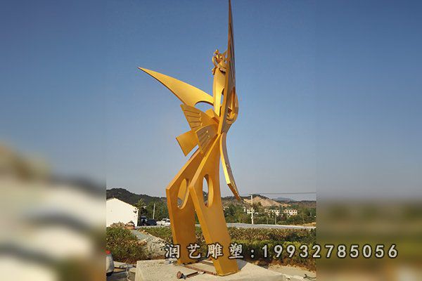 不锈钢凤凰雕塑 (5)