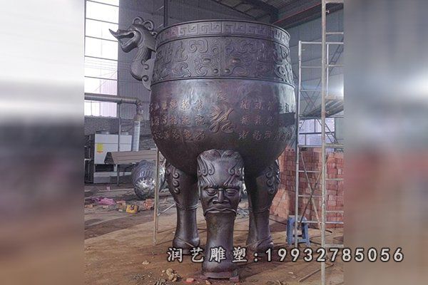 企业鼎景观铜雕