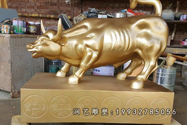 商场牛动物铜雕