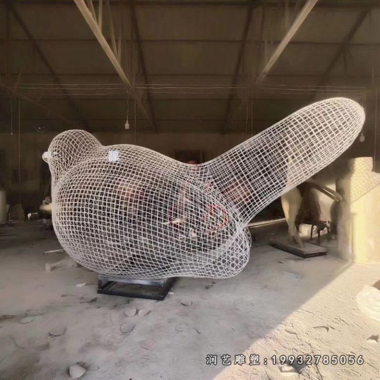 城市不锈钢鸟动物雕塑