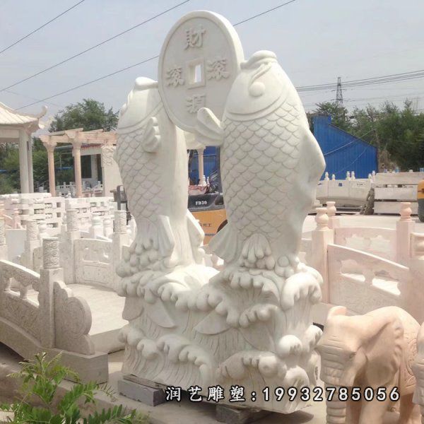 景区动物鱼石雕