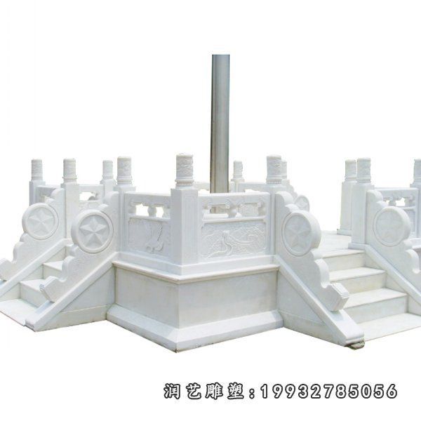 校园升旗台石雕