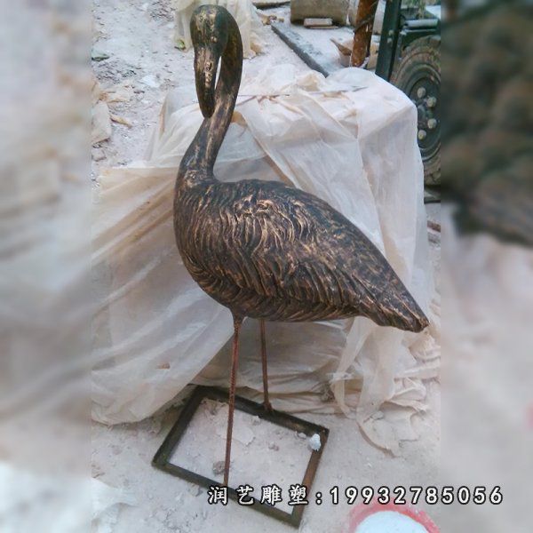 仙鹤公园动物铜雕