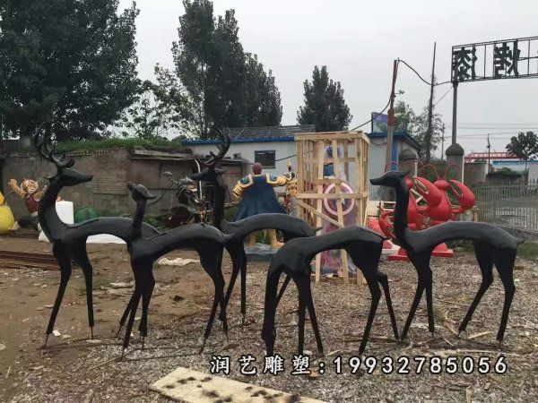 鹿铜雕 (16)