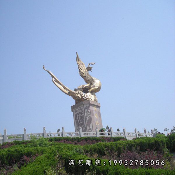 庭院动物凤凰铜雕