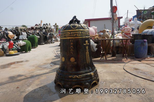 商业街景观钟铜雕