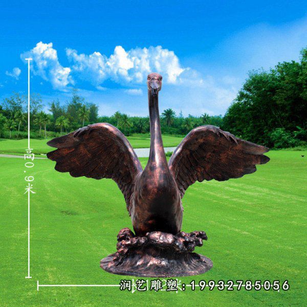 天鹅铜雕 (30)