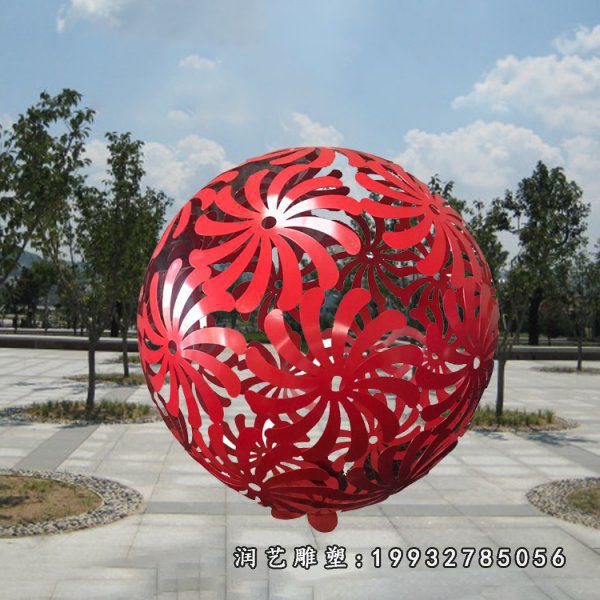 不锈钢镂空球雕塑 (11)