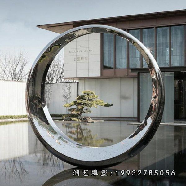 不锈钢圆环雕塑 (46)