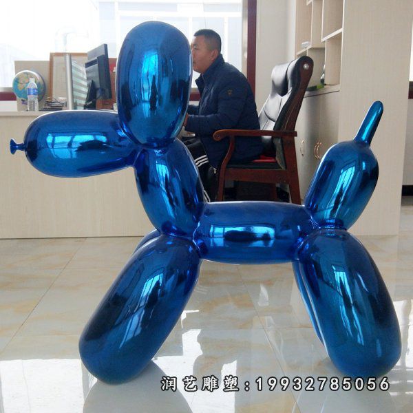商业街不锈钢狗雕塑