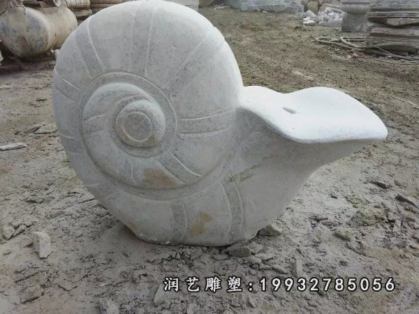 广场动物蜗牛石雕