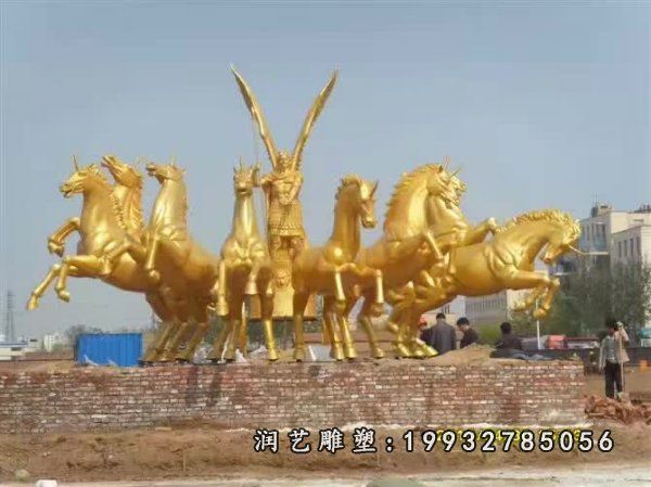 阿波罗战车铜雕 (11)