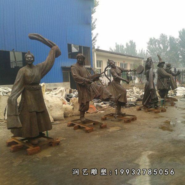 学校少数民族铜雕