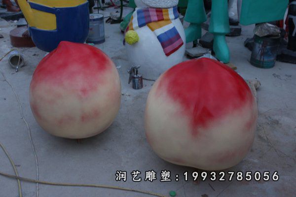 玻璃钢桃雕塑  (24)