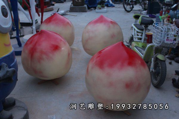 玻璃钢桃雕塑  (23)