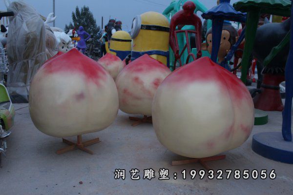 玻璃钢桃雕塑  (22)