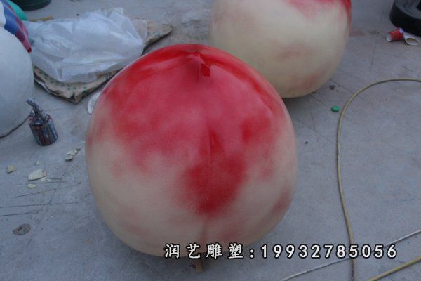 玻璃钢桃雕塑  (25)