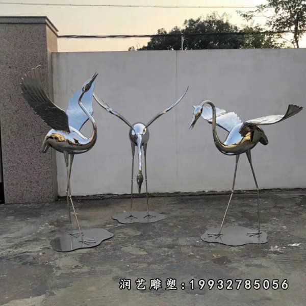 不锈钢仙鹤雕塑 (21)