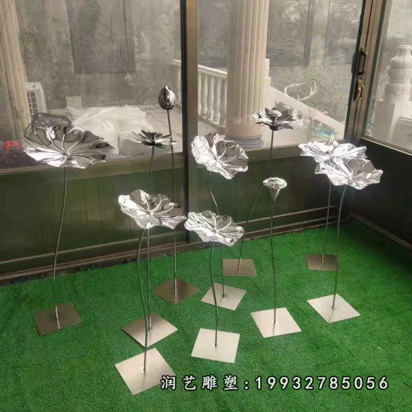 不锈钢荷叶雕塑 (26)