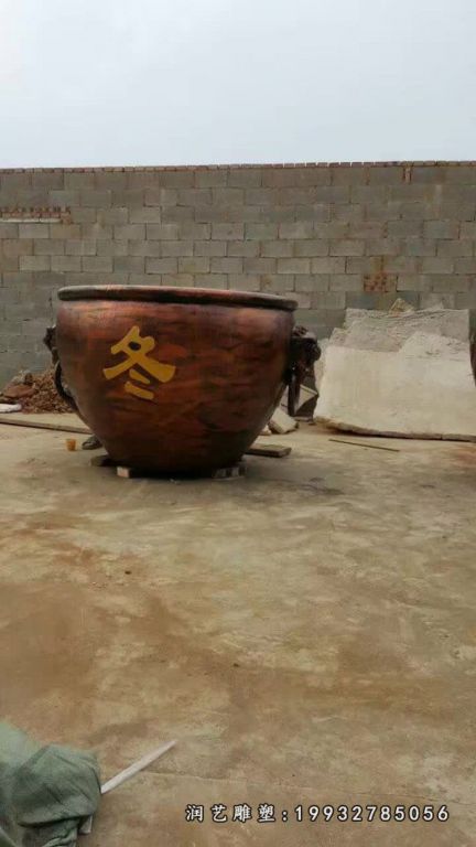 铜雕水缸 (15)
