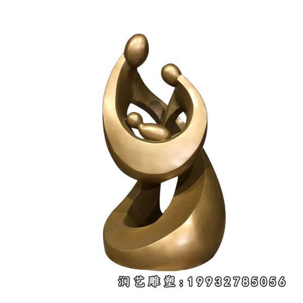 小区一家人铜雕