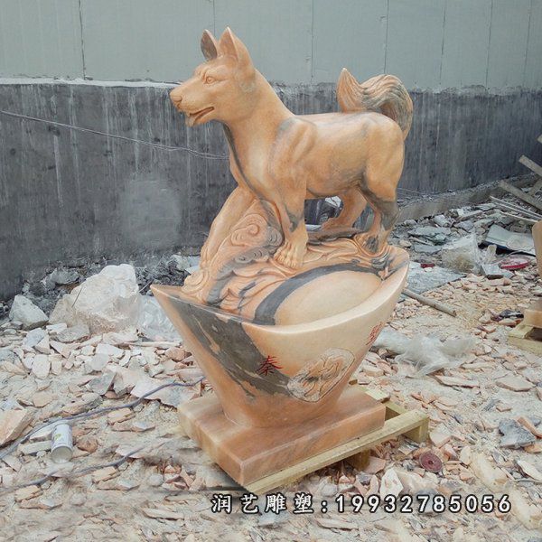 狗动物石雕 (4)