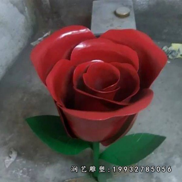不锈钢玫瑰花雕塑 (4)