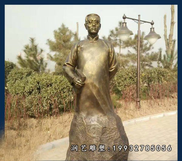企业人物王安石铜雕