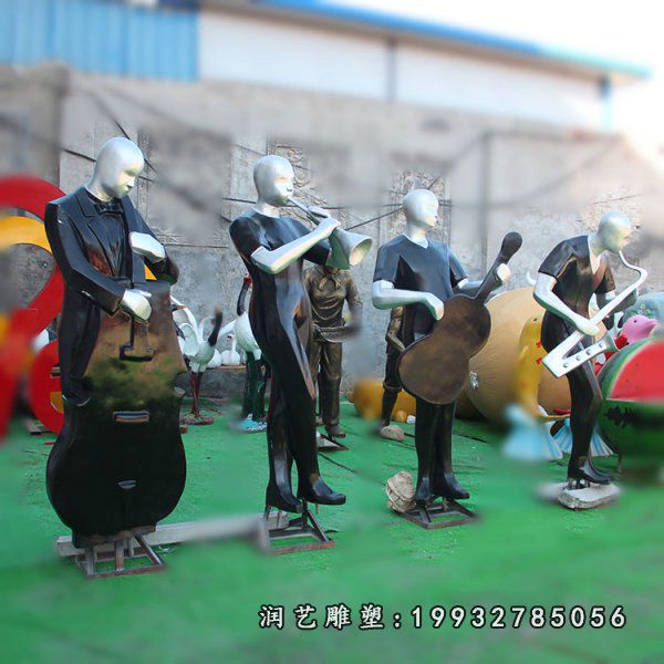 玻璃钢抽象音乐人物雕塑 (16)