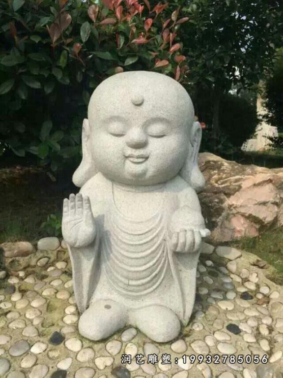 小和尚石雕,公园小和尚石雕,人物石雕 (10)