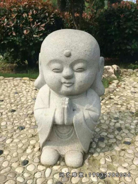 小和尚石雕,公园小和尚石雕,人物石雕 (11)