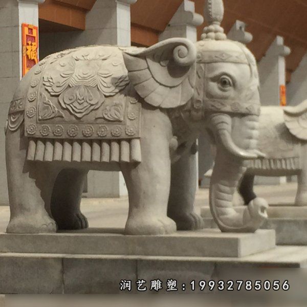 游乐场大象动物石雕