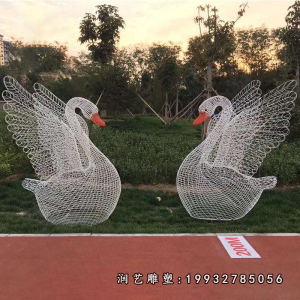 不锈钢天鹅雕塑 (86)