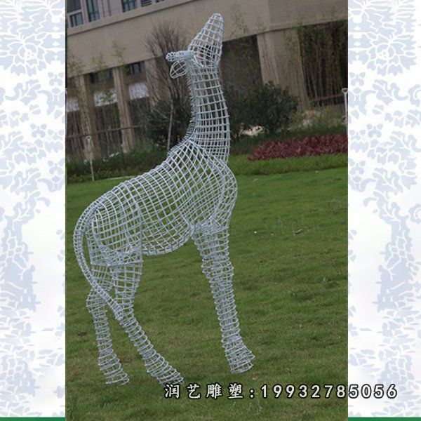 不锈钢长颈鹿雕塑 (24)