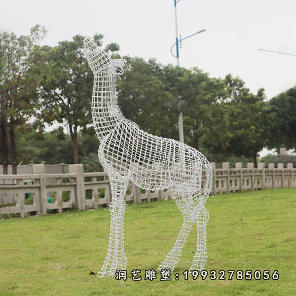 不锈钢长颈鹿雕塑 (28)