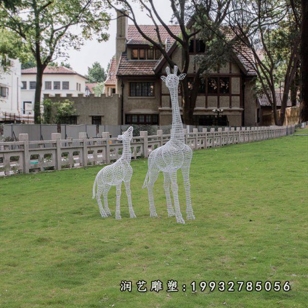不锈钢长颈鹿雕塑 (26)