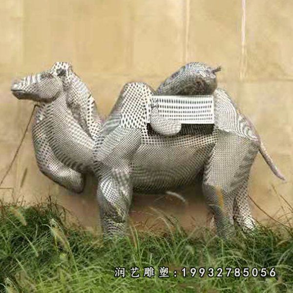 学校不锈钢骆驼雕塑