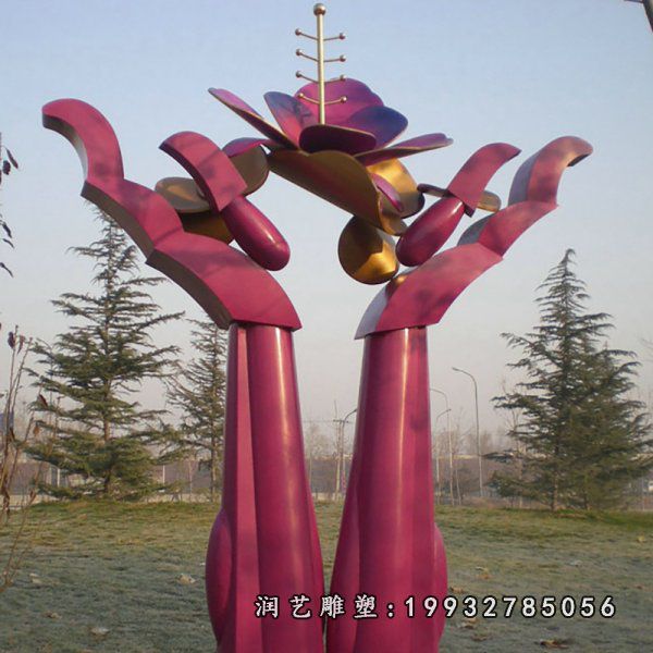 不锈钢手雕塑 (19)