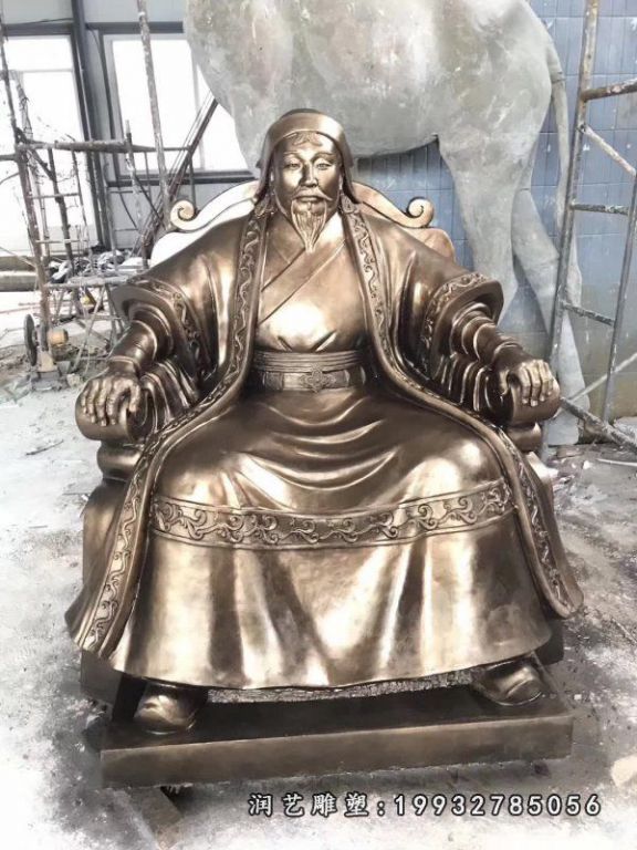 成吉思汗铜雕 (16)