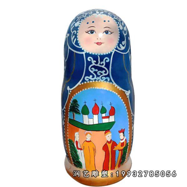 玻璃钢彩绘套娃雕塑 (3)