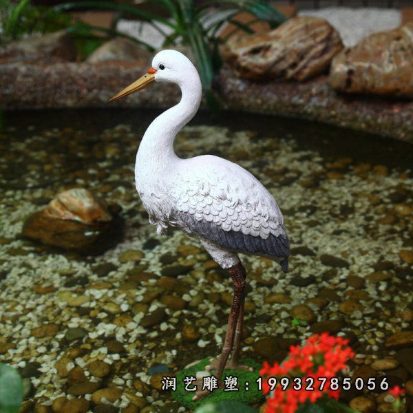 庭院玻璃钢白鹭雕塑